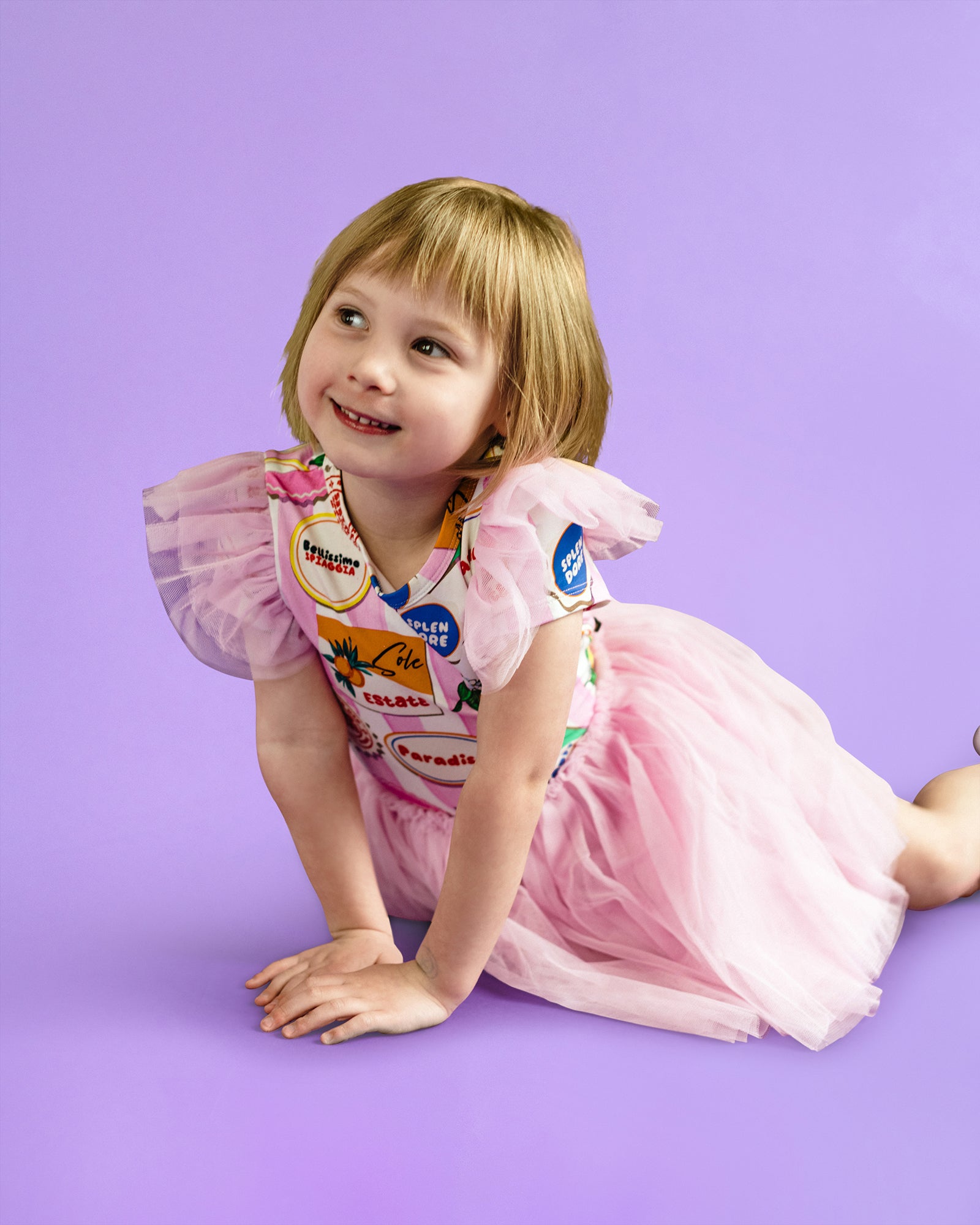 PARADISO SHORT SLEEVE CIRCUS FRILL DRESS