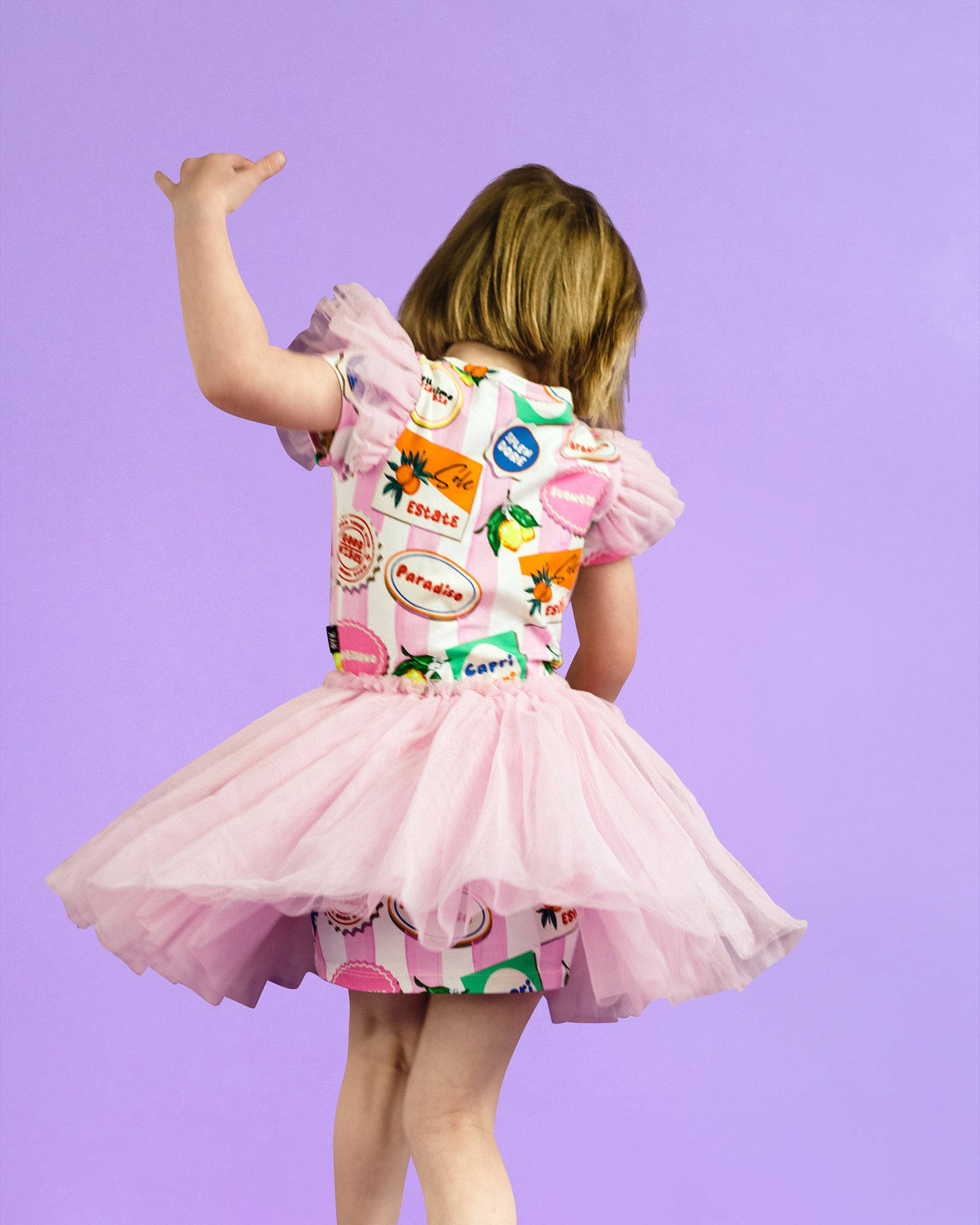 PARADISO SHORT SLEEVE CIRCUS FRILL DRESS