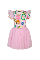PARADISO SHORT SLEEVE CIRCUS FRILL DRESS