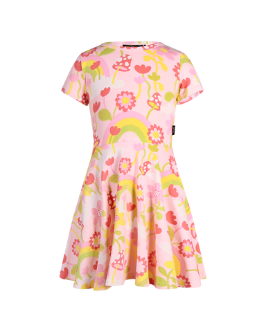 MUSHROOM WORLD SHORT SLEEVE WAISTED DRESS