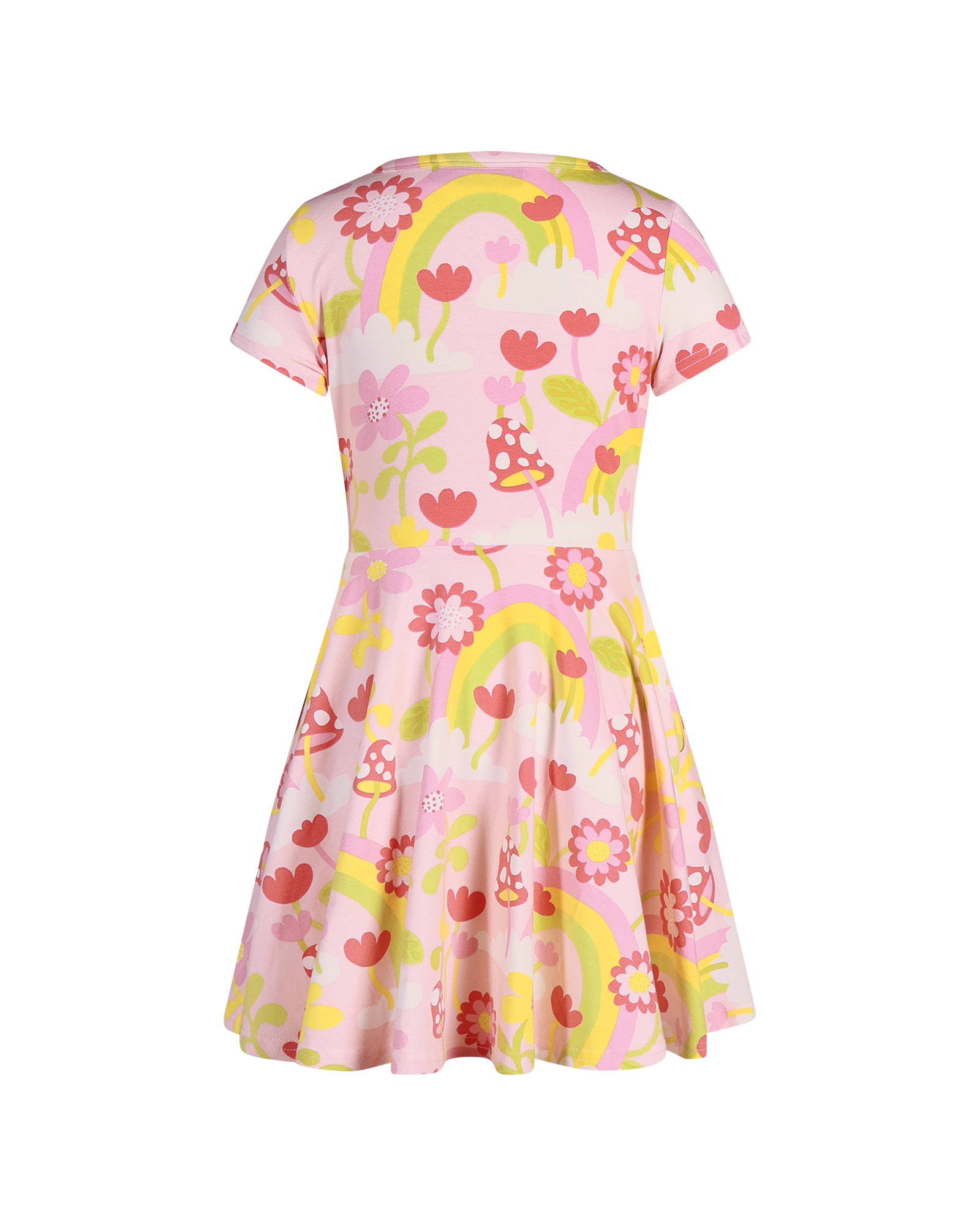 MUSHROOM WORLD SHORT SLEEVE WAISTED DRESS