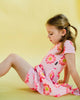 DAISY SMILE SHORT SLEEVE WAISTED DRESS