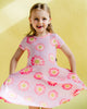 DAISY SMILE SHORT SLEEVE WAISTED DRESS