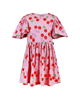 CHERRY POLKA SHORT SLEEVE  HOLIDAY DRESS