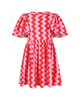 WAVY SHORT SLEEVE HOLIDAY DRESS