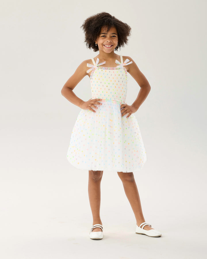 RAINBOW POLKA DOT WISHES TULLE DRESS