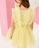 RUFFLE TULLE DRESS IN LEMON