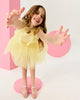 RUFFLE TULLE DRESS IN LEMON