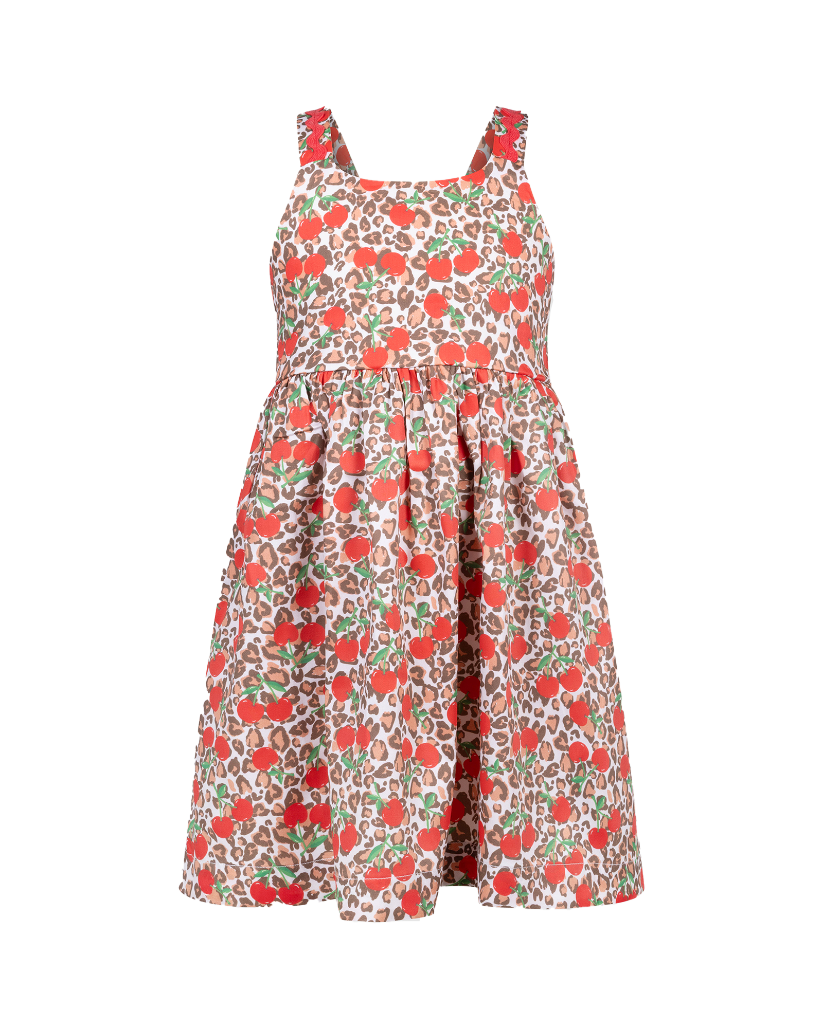 ANIMAL CHERRY PICNIC DRESS
