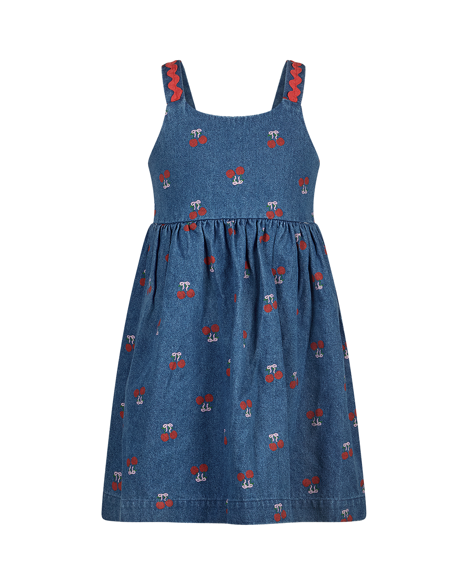 BLUE CHERRY PICNIC DRESS
