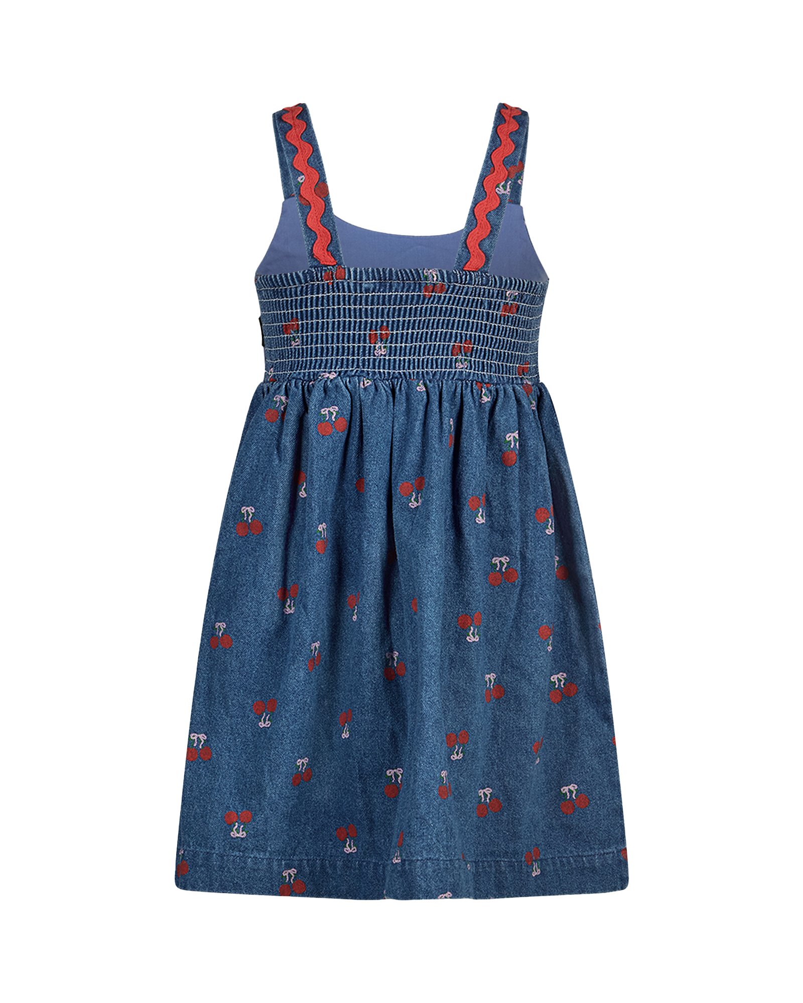 BLUE CHERRY PICNIC DRESS