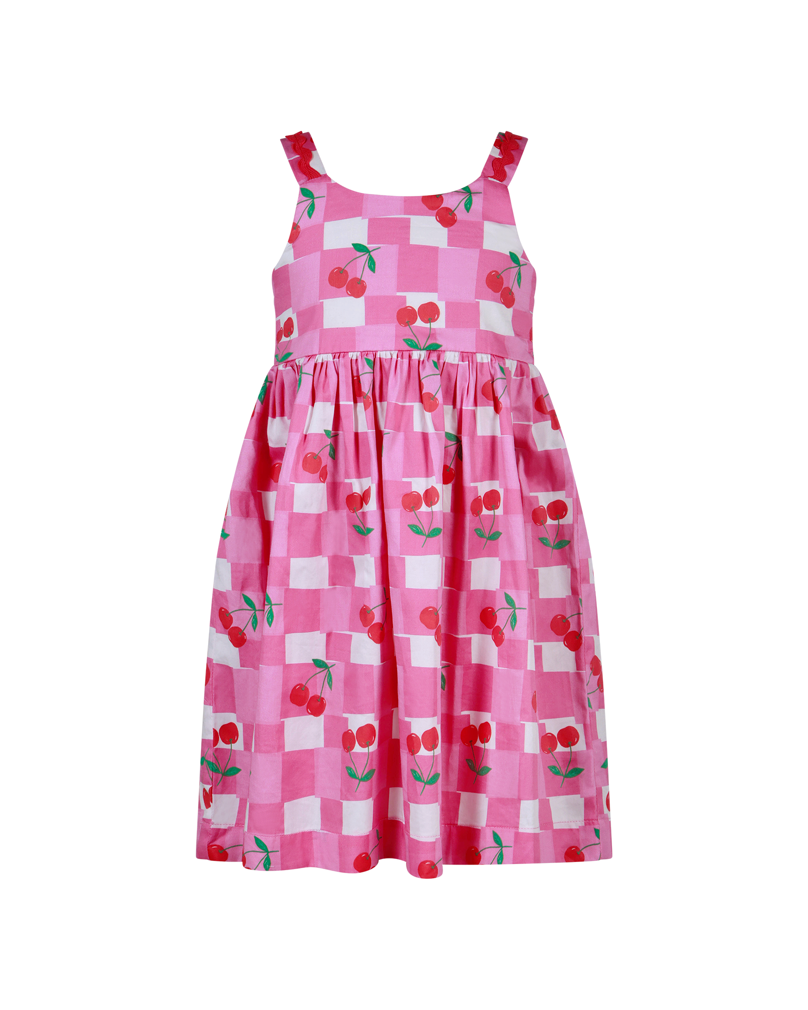 GINGHAM CHERRY PICNIC DRESS