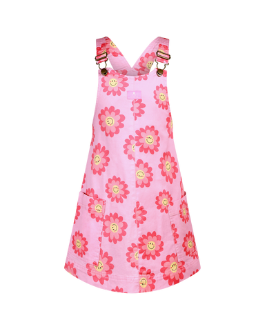 LOLA PINAFORE IN PINK DAISY