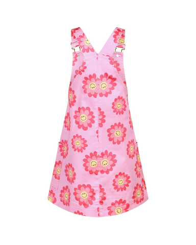 LOLA PINAFORE IN PINK DAISY