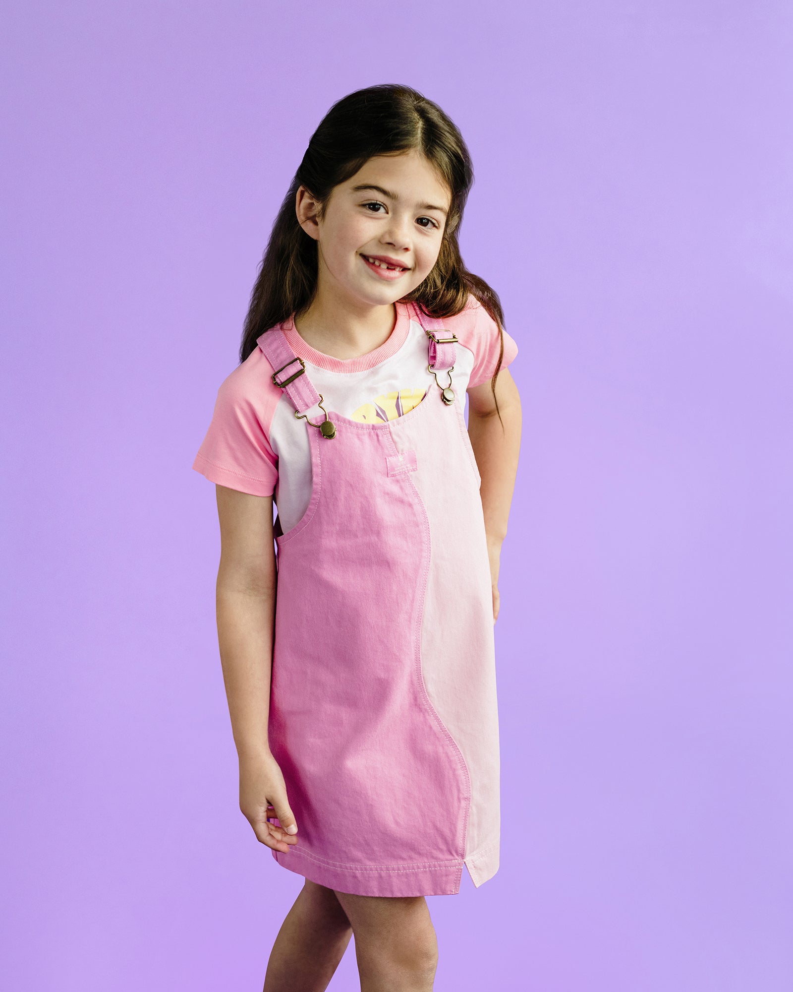 WAVY PINAFORE IN PINK