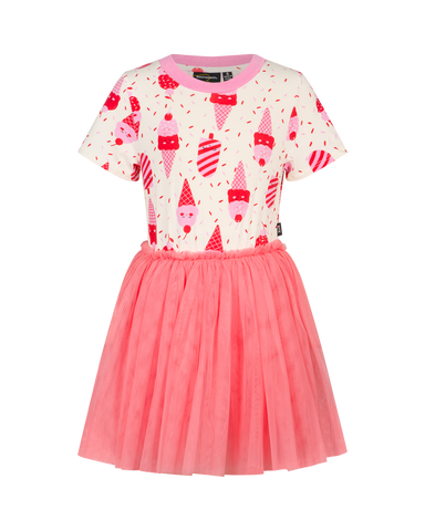 CHERRY ICE CREAM SHORT SLEEVE DANCE DRESS