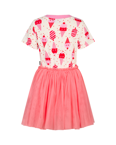 CHERRY ICE CREAM SHORT SLEEVE DANCE DRESS