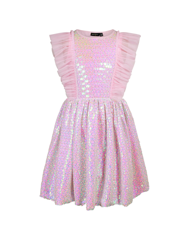 GLIMMER SEQUIN DRESS IN PINK