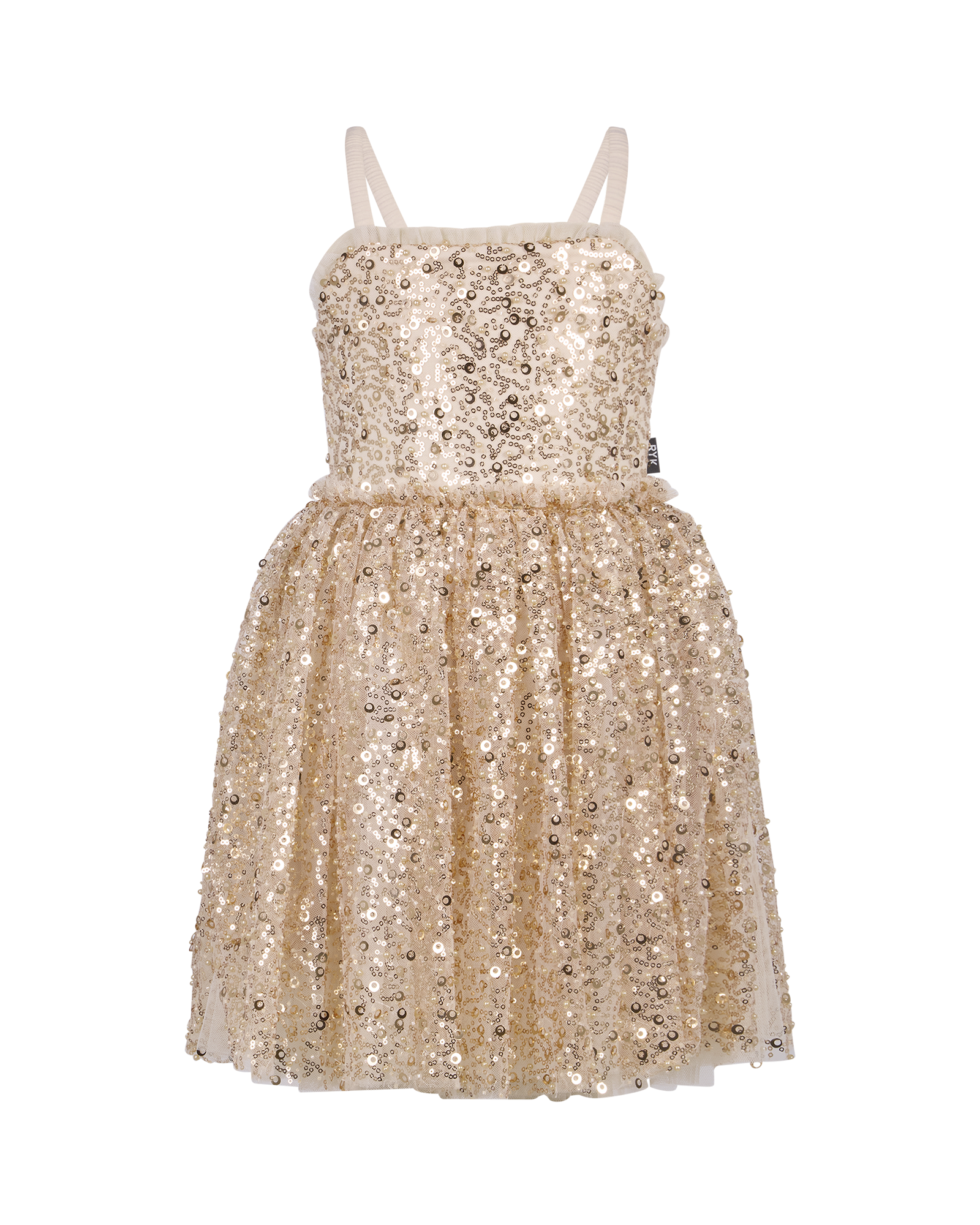 SEQUIN DISCO DRESS IN GOLD