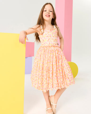 CORAL DISCO SEQUIN DRESS