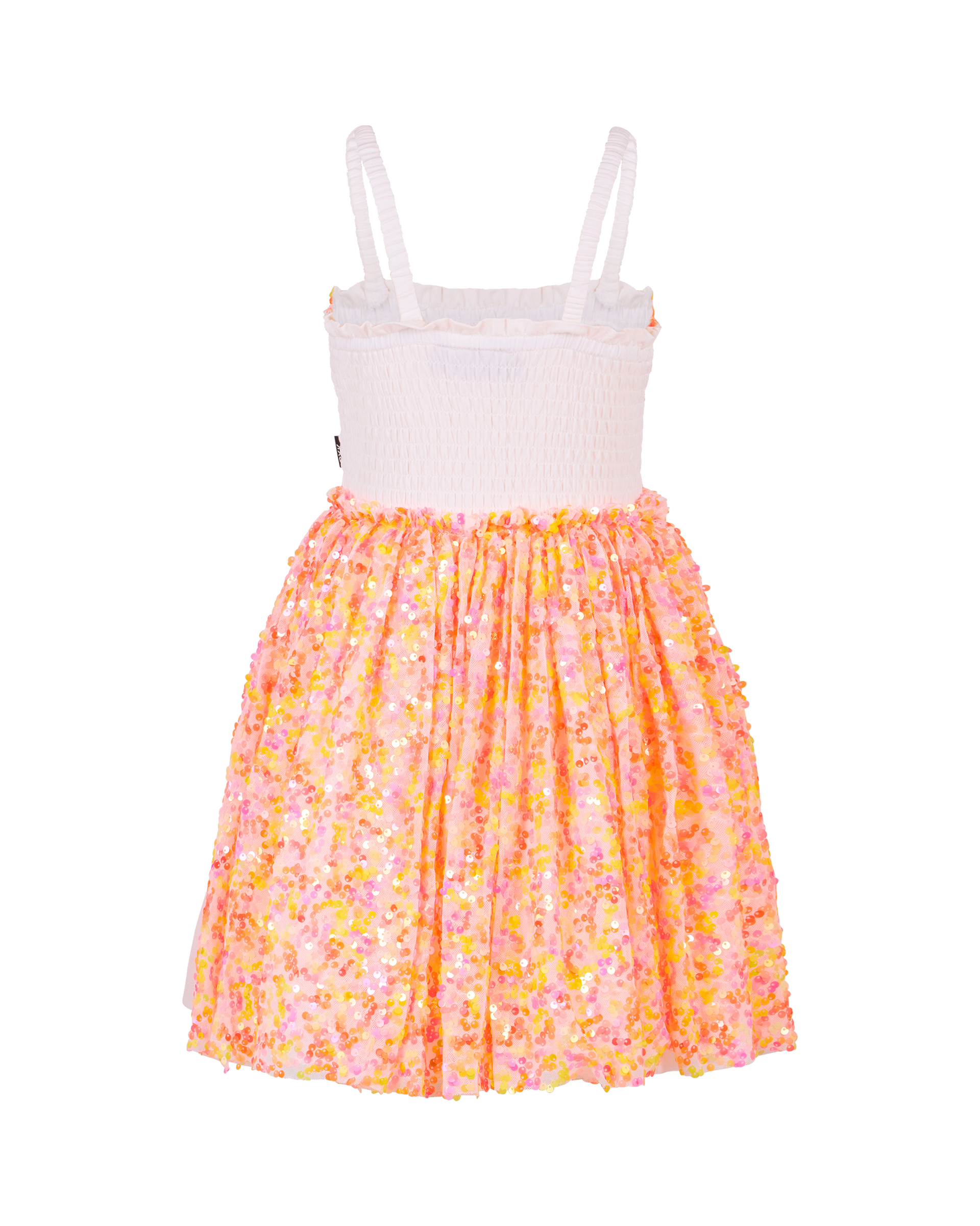 CORAL DISCO SEQUIN DRESS