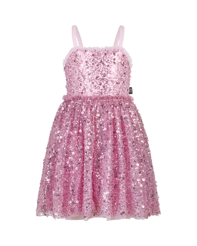 SEQUIN DISCO DRESS IN POPPY