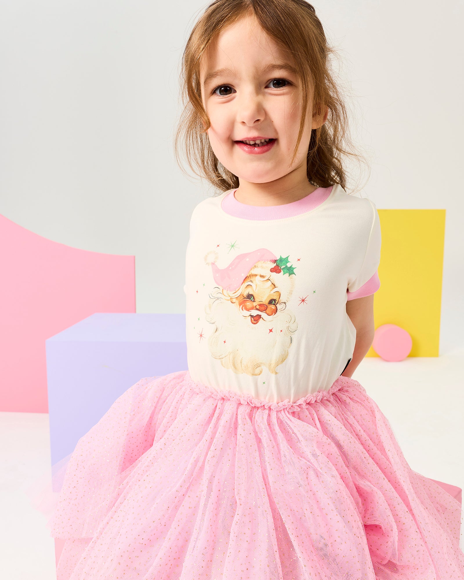 SANTA SHORT SLEEVE RINGER DRESS