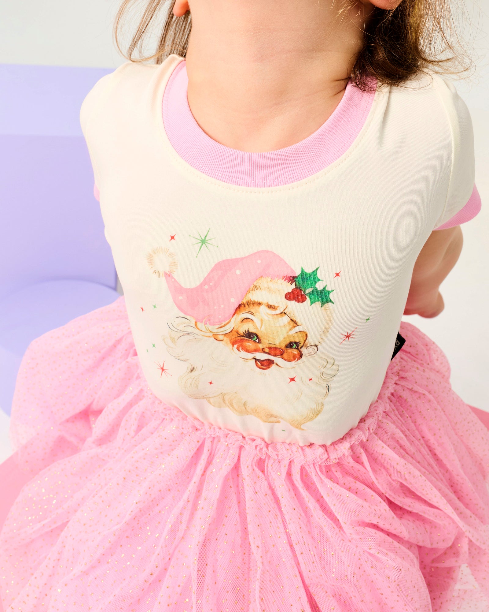 SANTA SHORT SLEEVE RINGER DRESS