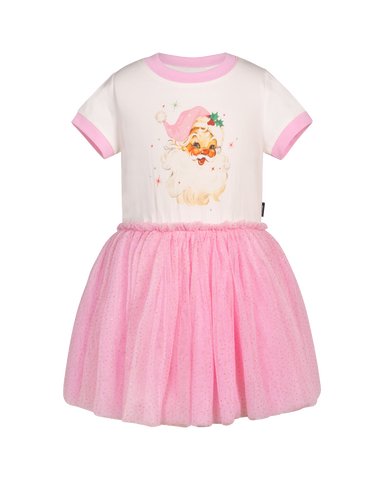 SANTA SHORT SLEEVE RINGER DRESS