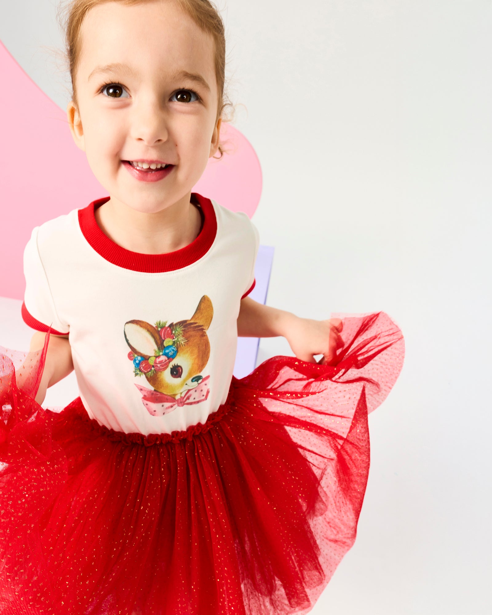 OH DEER SHORT SLEEVE RINGER DRESS