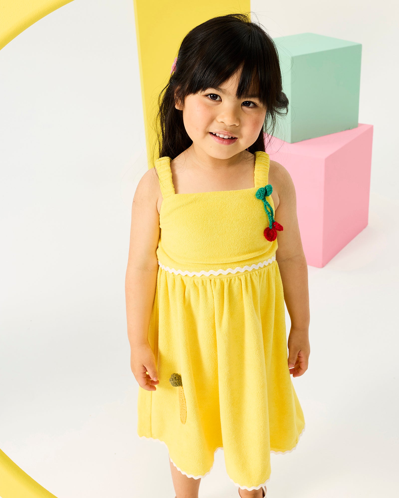 ISLA TERRY DRESS IN LEMON