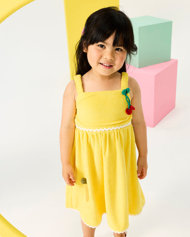 ISLA TERRY DRESS IN LEMON