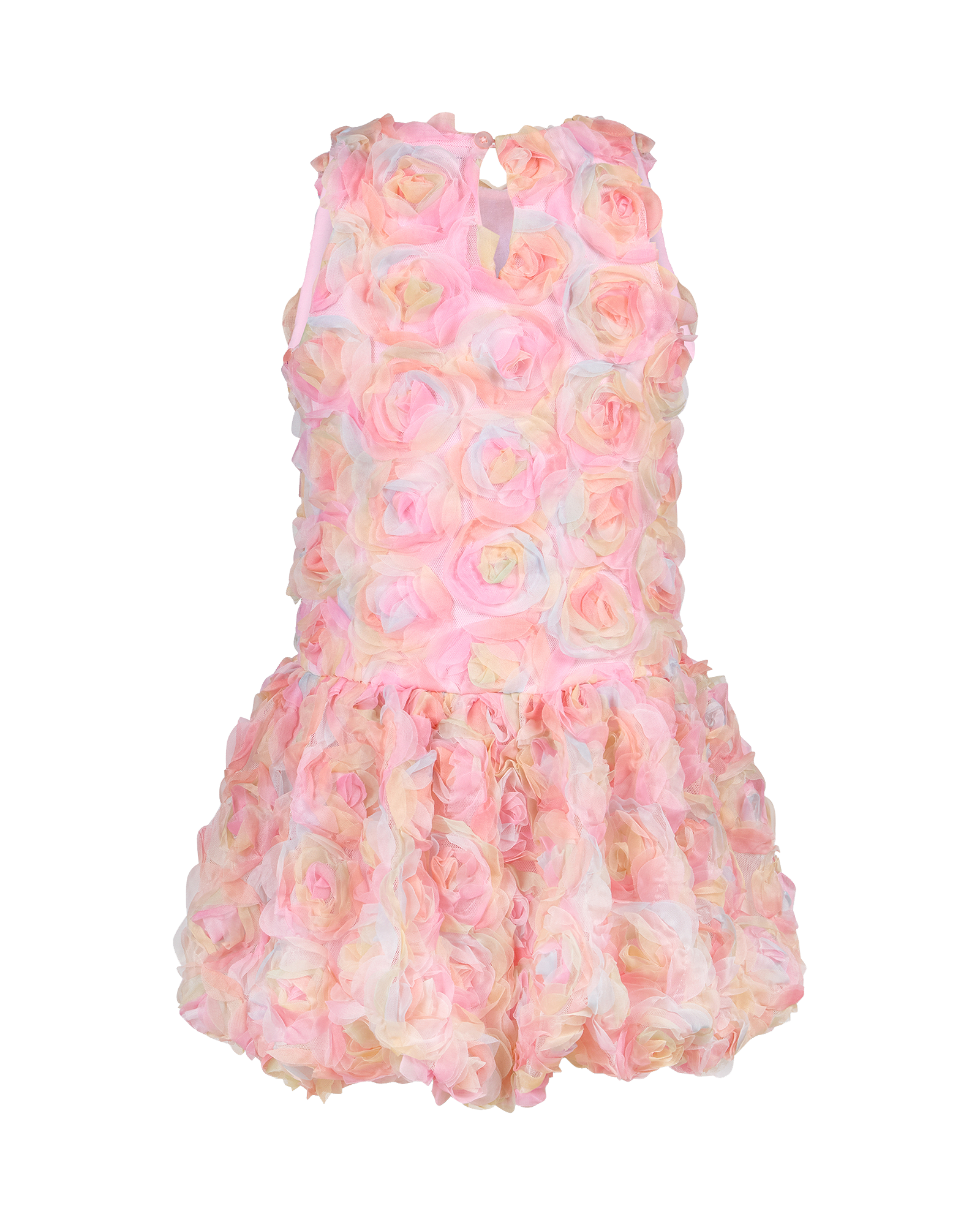 ODETTE ROSETTE DRESS IN PASTEL PINK