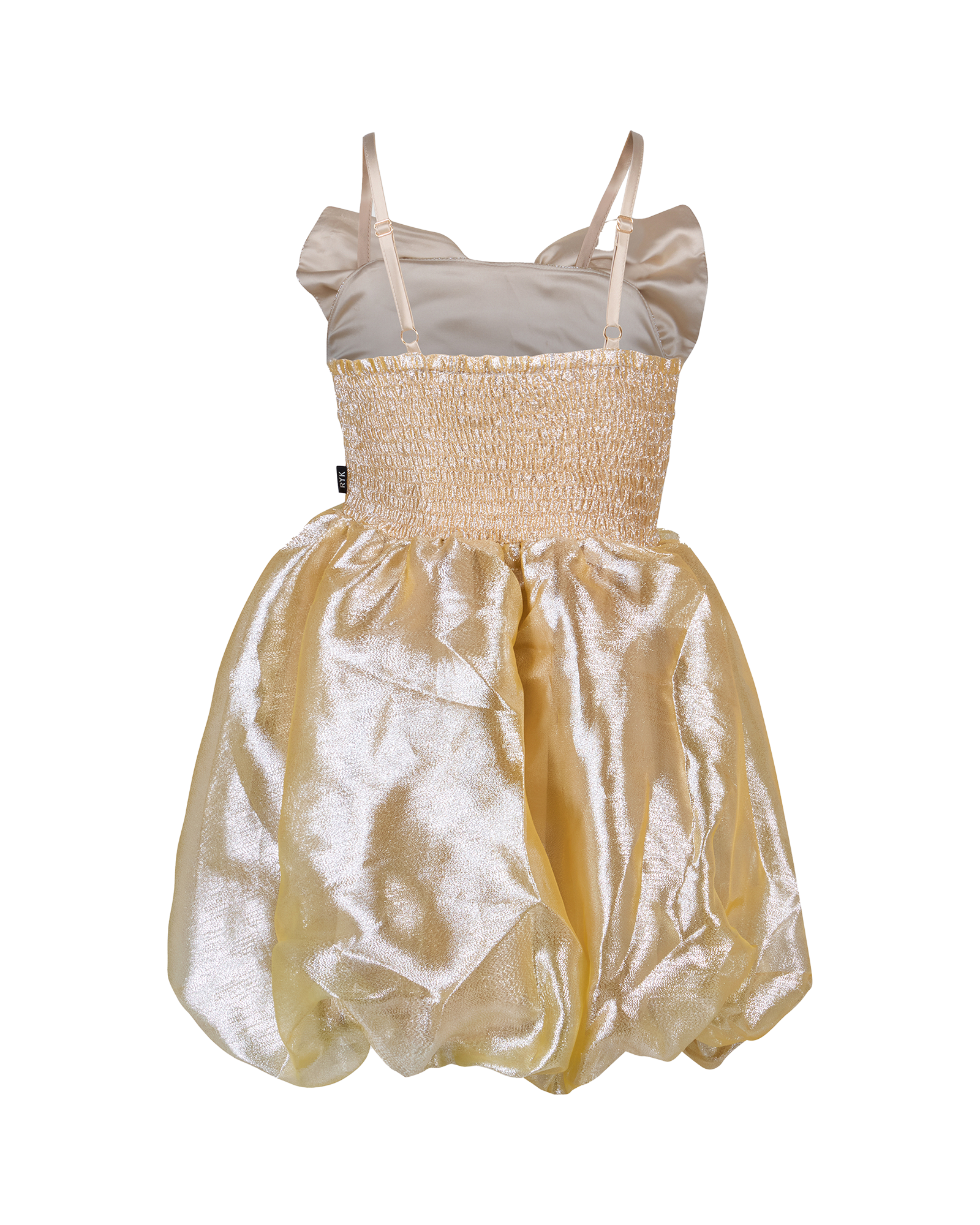 GIFT BOW DRESS IN GOLD