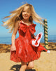 GIFT BOW DRESS IN RED CANDY