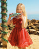 GIFT BOW DRESS IN RED CANDY