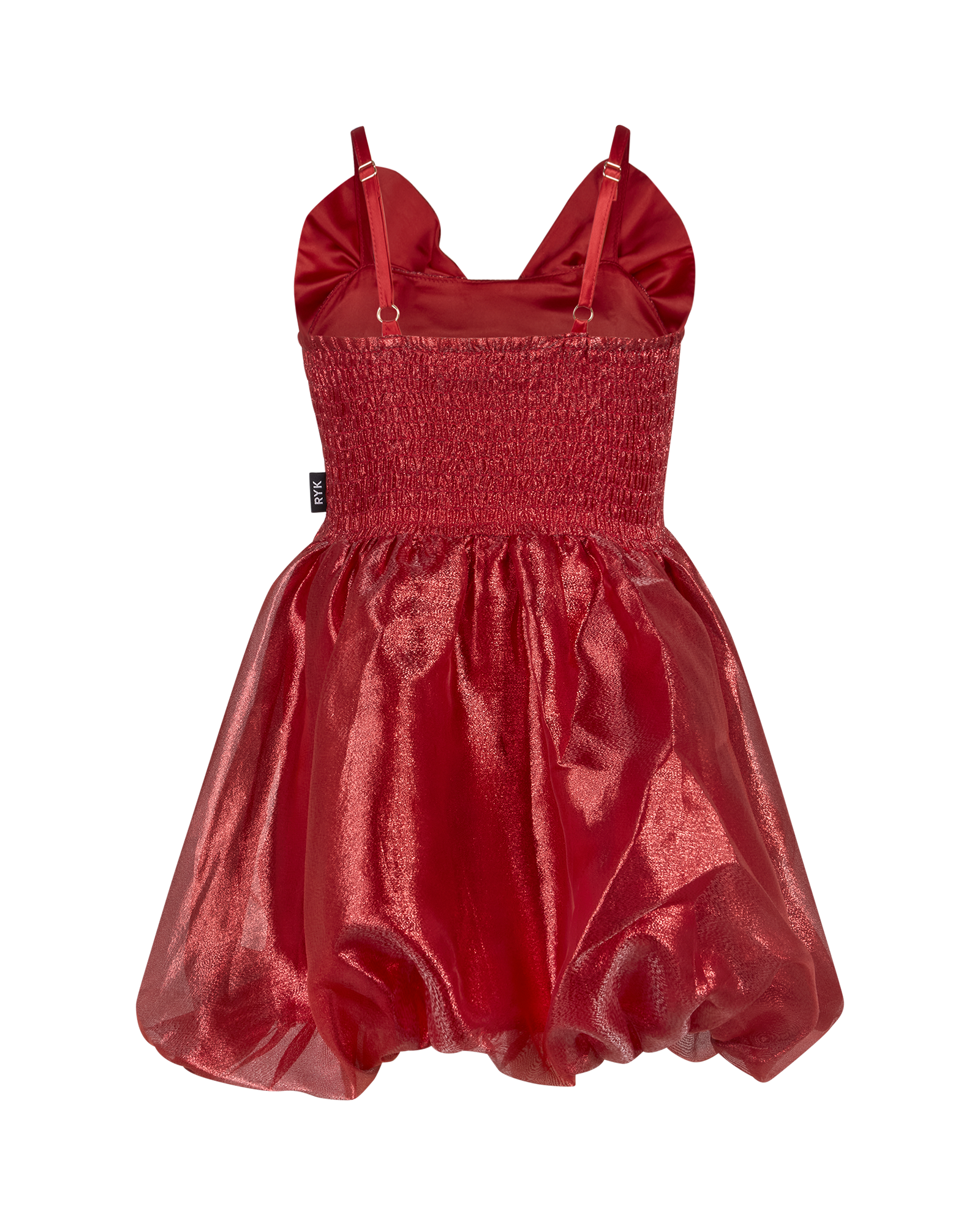 GIFT BOW DRESS IN RED CANDY