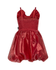 GIFT BOW DRESS IN RED CANDY