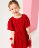 BOW BOW DRESS IN RED CANDY