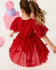 BOW BOW DRESS IN RED CANDY