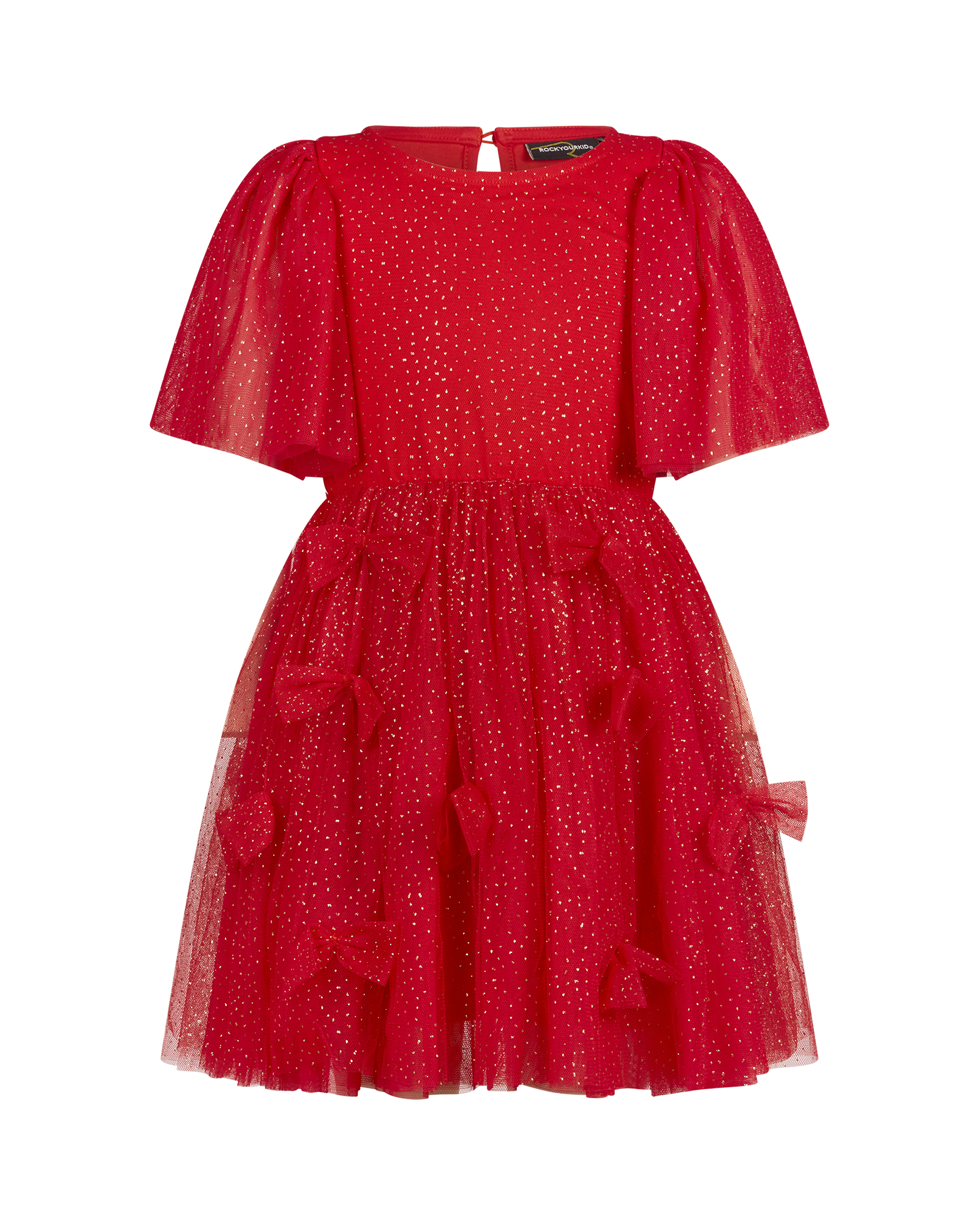 BOW BOW DRESS IN RED CANDY