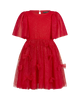 BOW BOW DRESS IN RED CANDY