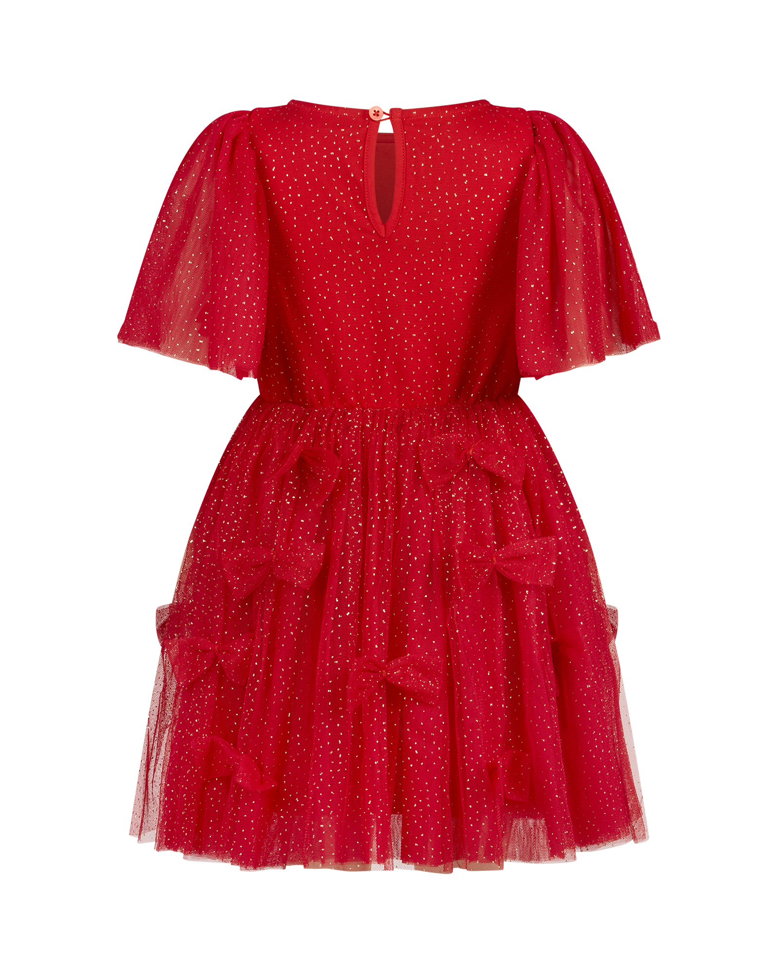 BOW BOW DRESS IN RED CANDY