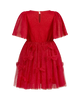 BOW BOW DRESS IN RED CANDY