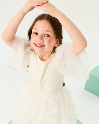 BOW BOW DRESS IN SNOW CONE