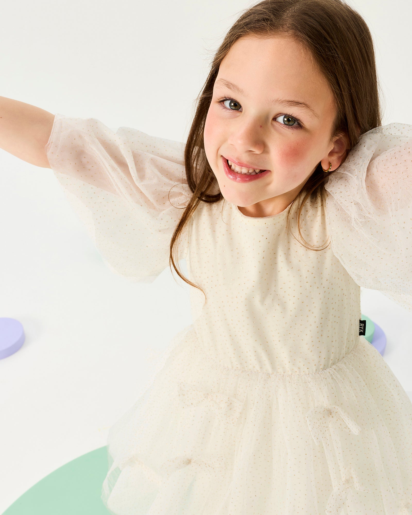 BOW BOW DRESS IN SNOW CONE