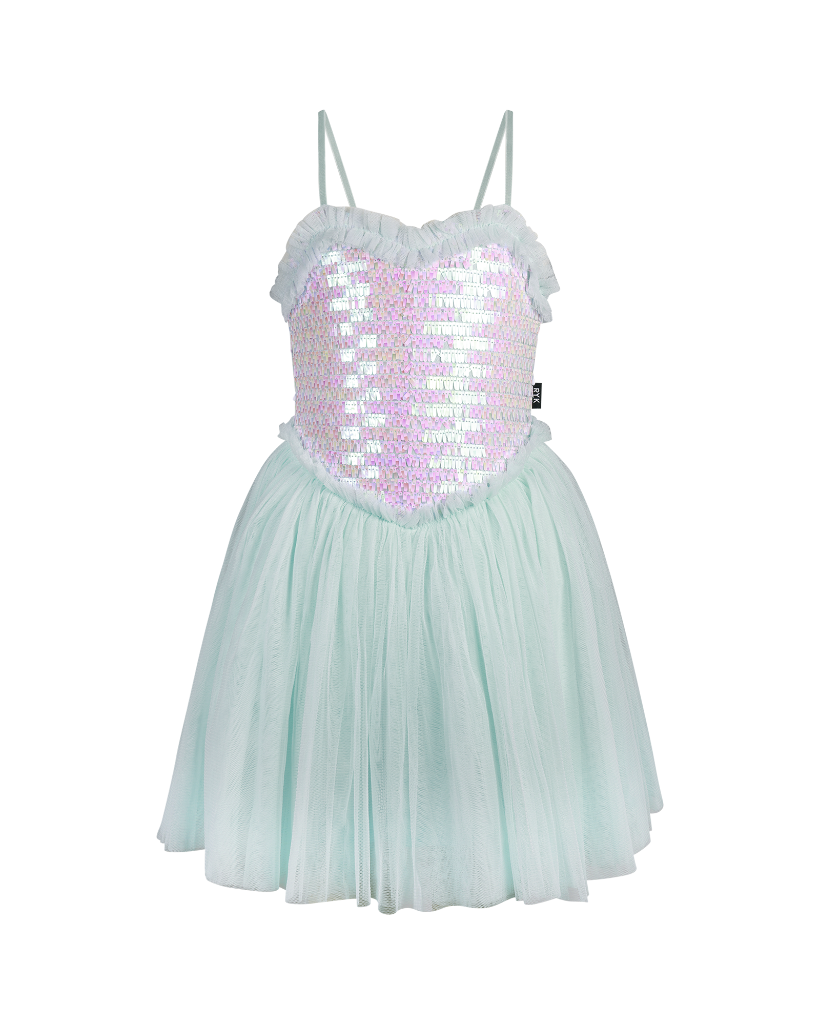 SHIMMER TULLE DRESS IN MINT