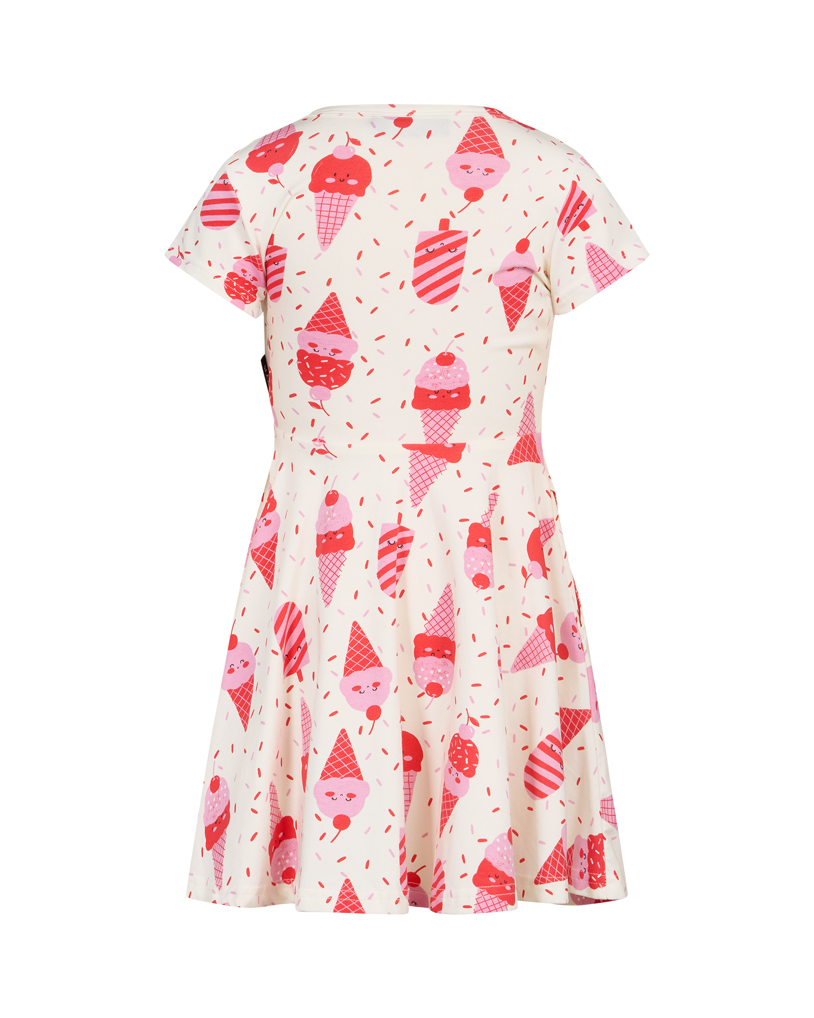 ICE CREAM CHERRY SHORT SLEEVE WAISTED DRESS