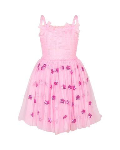 WISHES TULLE DRESS IN POPPY STARS