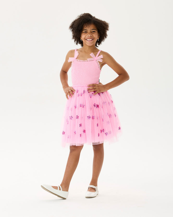 WISHES TULLE DRESS IN POPPY STARS